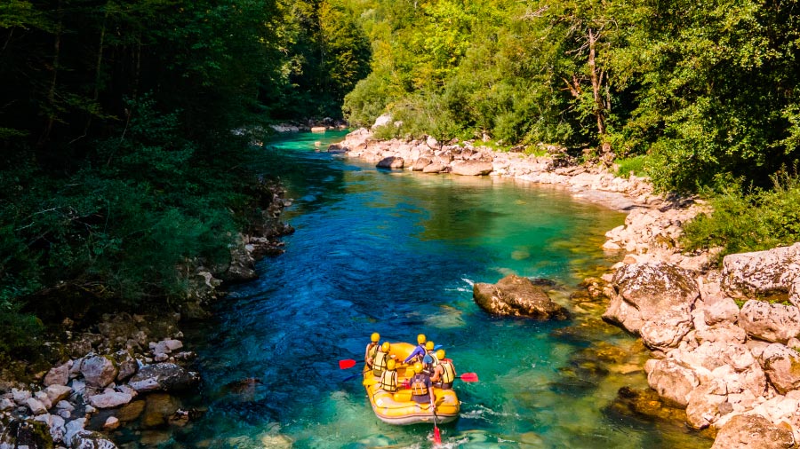 Rafting on the clear turquoise Tara River