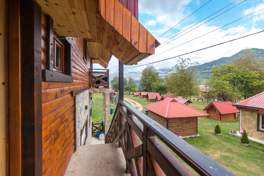 Balcony view over the camp