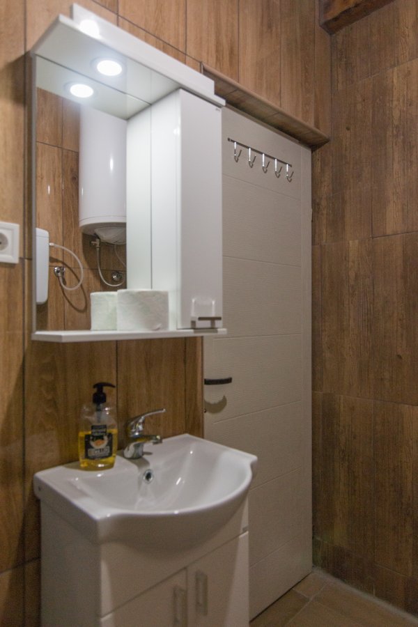Bathroom sink and mirror
