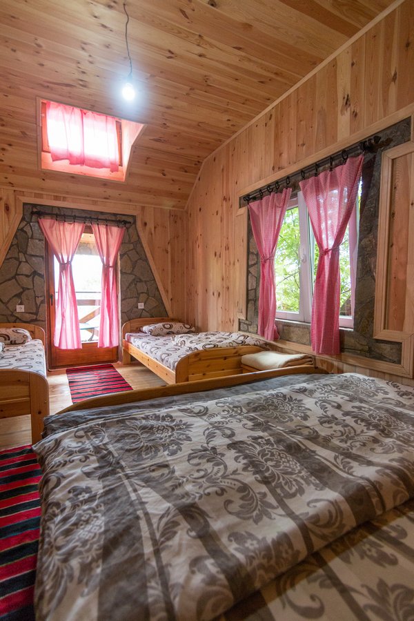 Bedroom view across double bed