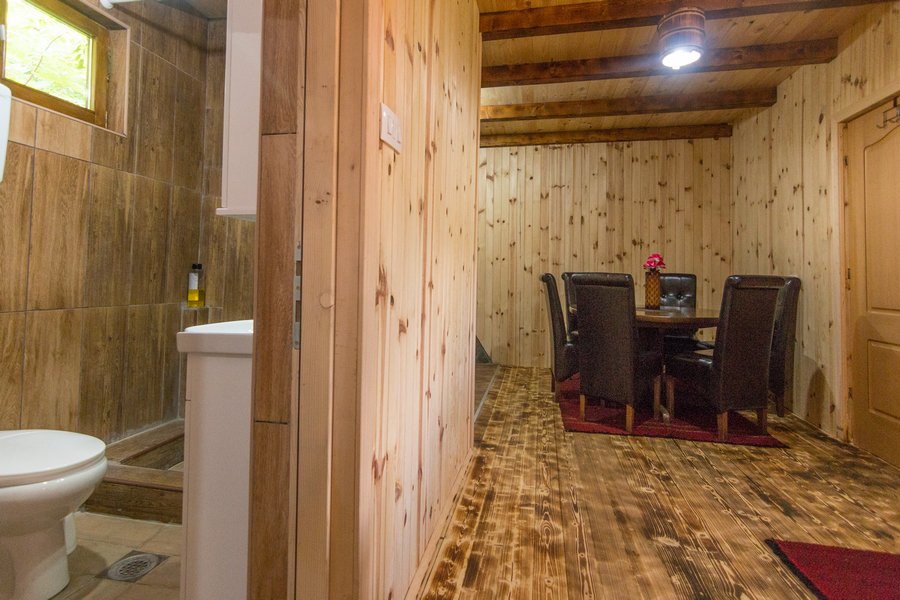 Bathroom and dining area view